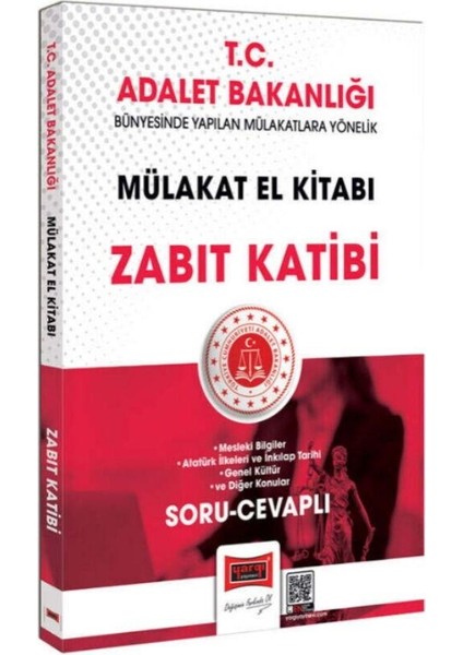 Yargı Yayınları T.c. Adalet Bakanlığı Zabıt Katibi Mülakat El Kitabı Soru Cevaplı