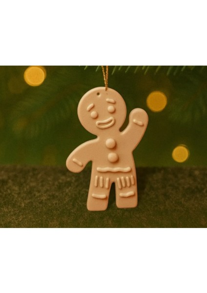 3D Baskı Zencefilli Adam Yılbaşı Ağacı Süsü | Sevimli Gingerbread Man Dekor