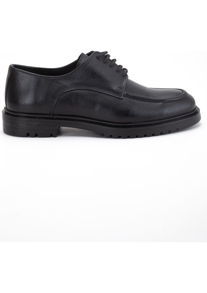 Hakiki Deri Siyah Erkek Klasik Ayakkabı Termo Taban Bağcıklı modelleri