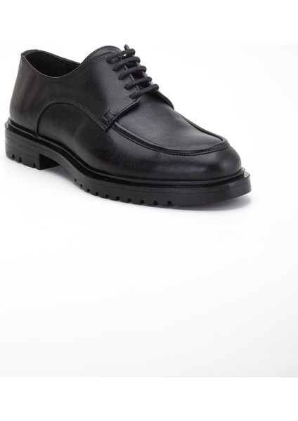 Hakiki Deri Siyah Erkek Klasik Ayakkabı Termo Taban Bağcıklı fırsatları