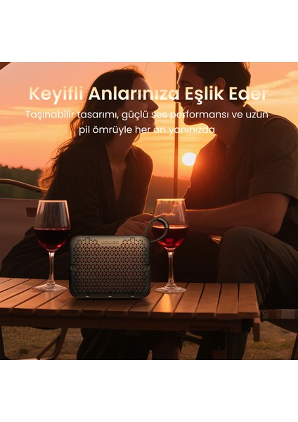 Nowgo Stone M1 5W Su Geçirmez Taşınabilir Bluetooth 5.4 Hoparlör Yeşil