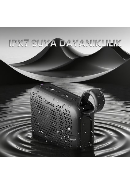 Nowgo Stone M1 5W Su Geçirmez Taşınabilir Bluetooth 5.4 Hoparlör Siyah