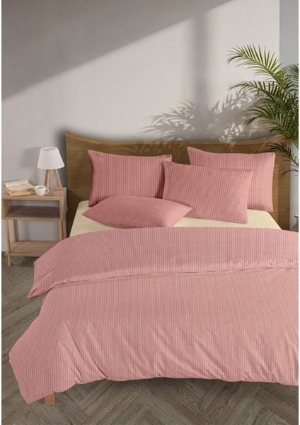 Chıc %100 Pamuk Ranforce Akay Kırmızı Ipliği Boyalı Nevresim Takımı Çift Kişilik - 200X220 cm fiyatları