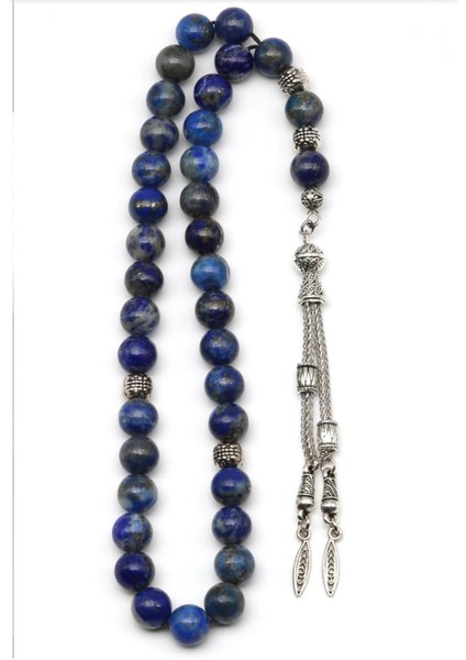 Sertifikalı Lapis Lazuli Doğal Taş Tesbih 8 mm 33'lü Yuvarlak Kesim fiyatları