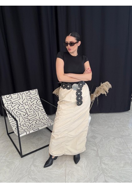 Büzgü Detay Maxi Etek fiyatları