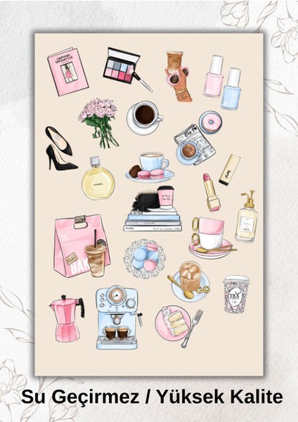 Cool Girl, Business Girl, Kız Neşesi Sticker Ajanda Bullet Journal YRM057