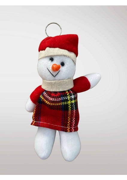 Yılbaşı Temalı Peluş Anahtarlık Çanta Süsü Ağaç Süsü Dekor Süsü Hediye (13-15 Cm) (KOD:119)