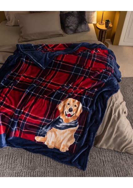 Thorez Tek Kişilik Welsoft Baskılı Battaniye - Lacivert/kırmızı fiyatları