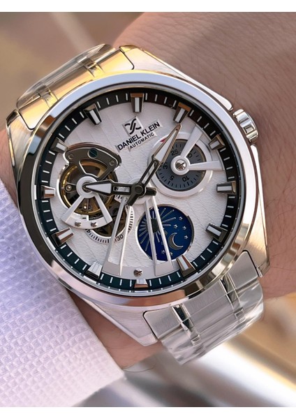 Otomatik Mekanizma Mehtap ve Güneş Kadranlı 2 Yıl Garantili Erkek Kol Saati OTM.14048.1 fiyatları