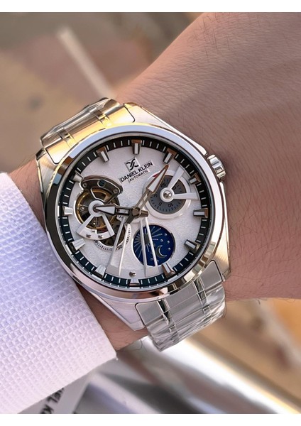 Otomatik Mekanizma Mehtap ve Güneş Kadranlı 2 Yıl Garantili Erkek Kol Saati OTM.14048.1 modelleri