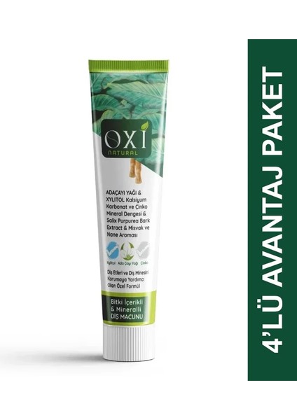 Bitki Içerikli Mineralli Diş Macunu 75 Ml. (4'lü Set)