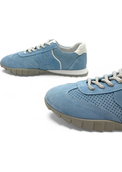 Halvix Mavi Süet Hakiki Deri Günlük Kadın Sneaker fırsatları