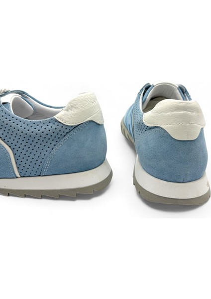 Halvix Mavi Süet Hakiki Deri Günlük Kadın Sneaker indirimleri
