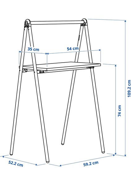 Björkasen Laptop Masası Siyah 110 x 59 cm fiyatları