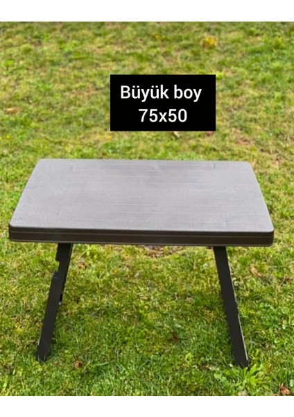 Piknik Masası Büyük Boy 75X50 Yükseklik 57CM Siyah
