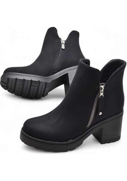 4559 Kadın Bot Ayakkabı Kaymaz Taban Fermuarlı Bağcıklı Günlük Kadın Bot modelleri