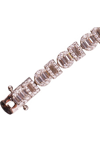 Monci S 6 Gümüş Bileklik Ms3297, 925 Ayar Kadın Gümüş Bilejklik, Şık Bileklik indirimleri