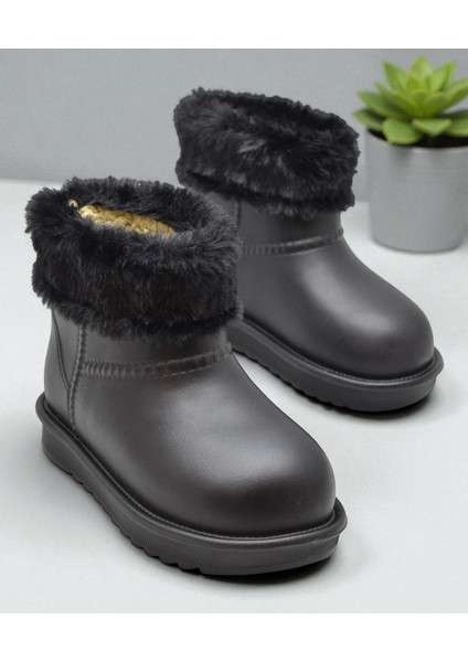 65D Rahat Taban Içi Kürklü Su Geçirmez Kız Çocuk Bot Günlük Çocuk Bot