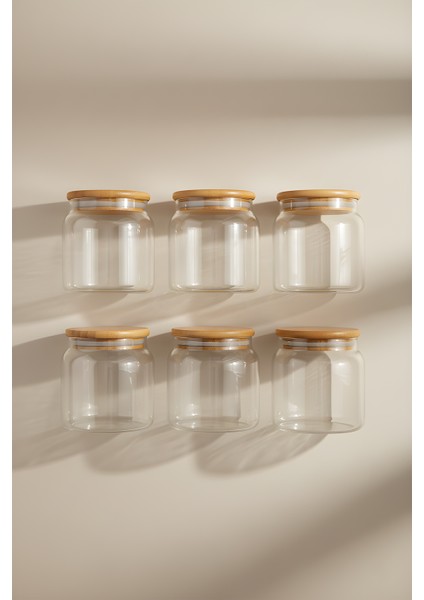 18'li Cam Kavanoz Seti 575- 860- 1130 cc – Vakumlu Bambu Kavanoz fırsatları