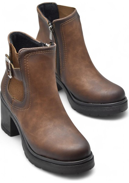 4563 Kadın Bot Ayakkabı Kaymaz Taban Fermuarlı Bağcıklı Günlük Kadın Bot fiyatları
