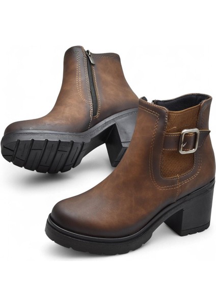 4563 Kadın Bot Ayakkabı Kaymaz Taban Fermuarlı Bağcıklı Günlük Kadın Bot modelleri