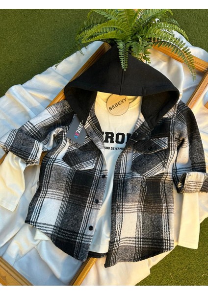 Siyah-Beyaz- Kahverengi Oduncu Gömlek-Body Takım