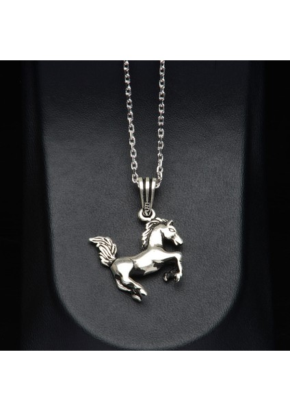 580 At Figürlü Gümüş Kolye fiyatları