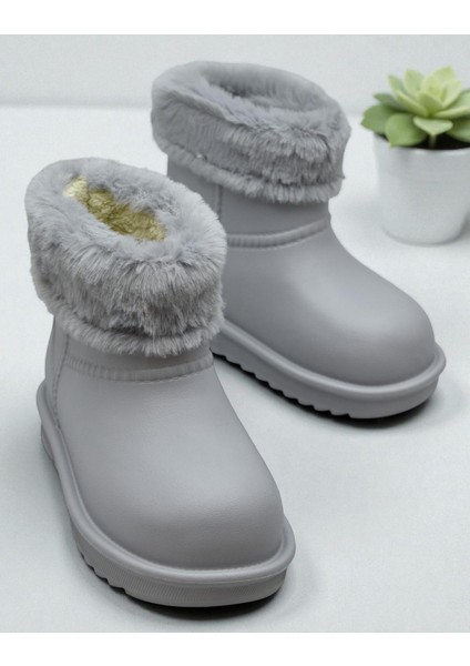 65D Rahat Taban Içi Kürklü Su Geçirmez Kız Çocuk Bot Günlük Çocuk Bot