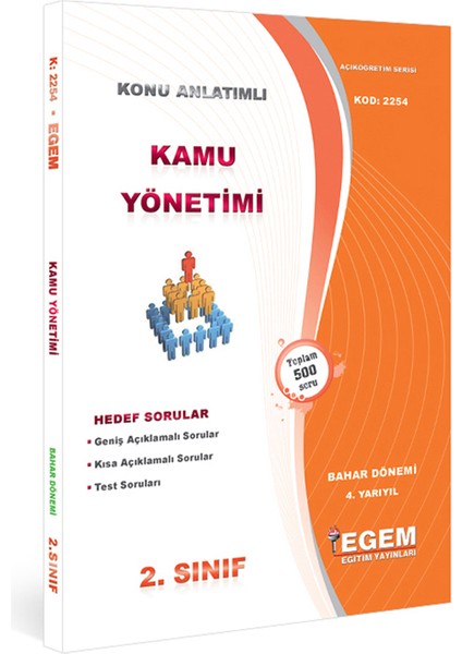 Aöf 2. Sınıf Kamu Yönetimi Bahar Dönemi Konu Anlatımlı Soru Bankası