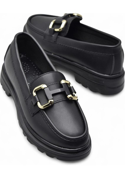 810 Rahat Taban Günlük Siyah Kadın Laofer Ayakkabı Casual Kadın Ayakkabı