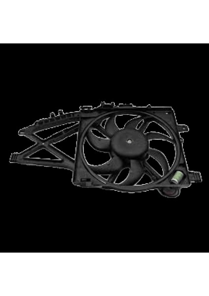 Opel Corsa C 04 ve Sonrası Uyumlu Fan Motoru Davlumbazsız (385 Mm-4 Fıs-7 Kanat) 2114375 00 Wısco