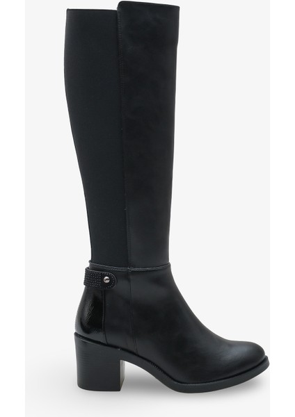 Jutti Kadın Dolgu Topuklu Günlük Bot - Siyah