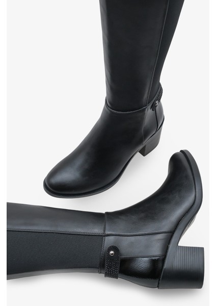 Jutti Kadın Dolgu Topuklu Günlük Bot - Siyah fırsatları