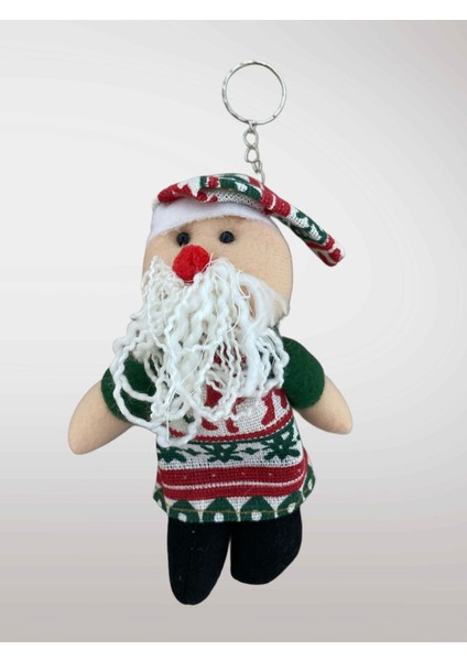 Yılbaşı Temalı Peluş Anahtarlık Çanta Süsü Ağaç Süsü Dekor Süsü Hediye (13-15 Cm) (KOD:124)