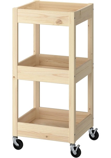 Loshult Servis Arabası Çam 38 x 38 x 82 cm