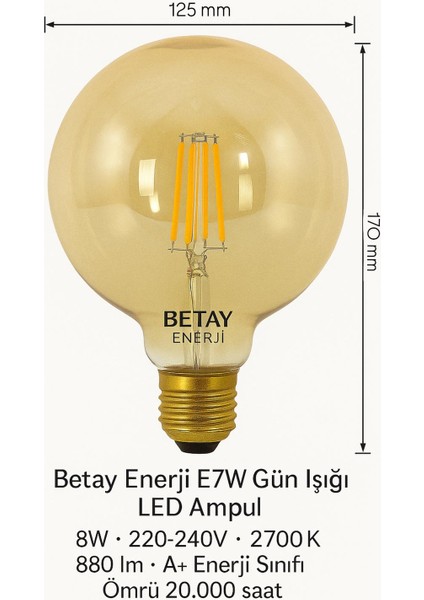 LED Fılamentrustik Ampül