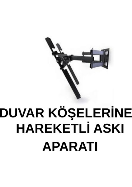 Tek Kollu Köşe Tv Askı Aparatı – Hareketli Sağlam ve Şık Tasarım 42"-50" 107 -127 cm Ekran modelleri