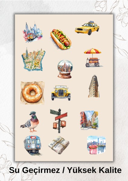 Newyork Sticker Ajanda Bullet Journal YRM079