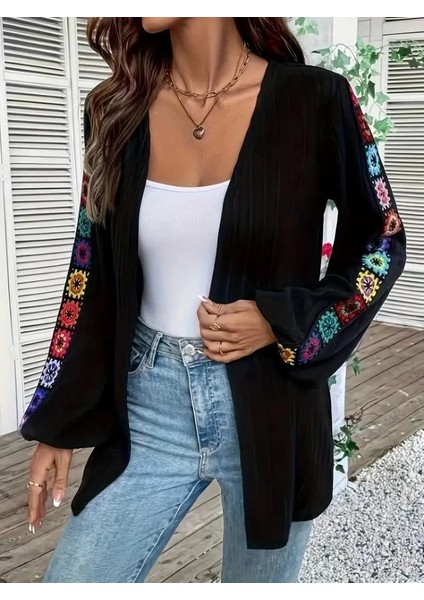 Mdb Kadın Uzun Kollu Önü Açık Şardonlu Kaşkorse Ceket fiyatları