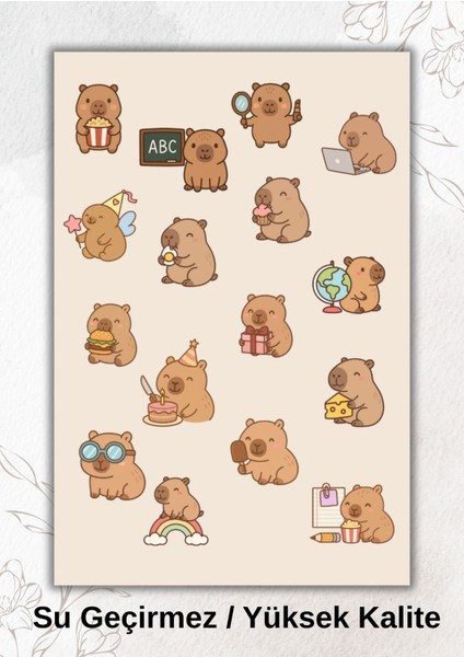 Capybara Kapibara Sticker Ajanda Bullet Journal YRM052