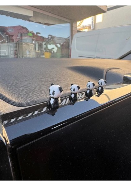 4lü Sevimli Panda Ailesi Torpido Aksesuarı Araç Içi Süs Masa Üstü Dekor fırsatları