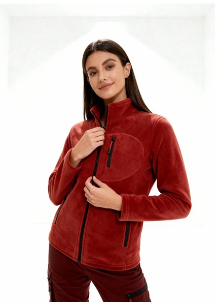 Kadın Extreme Rüzgar Geçirmez Cepli Outdoor Tam Fermuarlı Polar Ceket W223-33