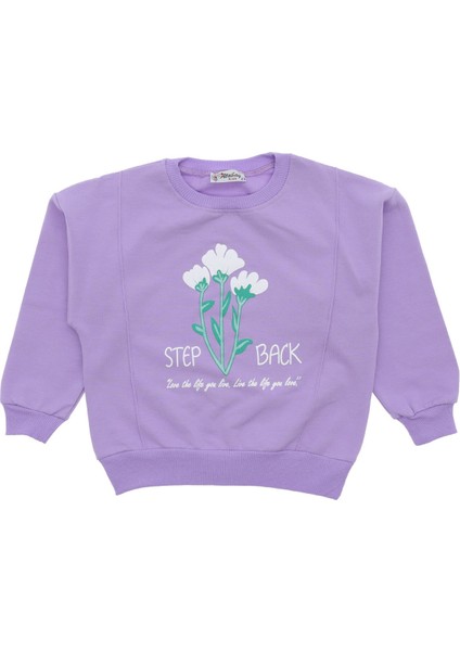 Kız Çocuk Bluz Baskılı 2 İplik Şardonlu