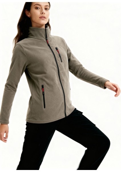 Kadın Extreme Rüzgar Geçirmez Cepli Outdoor Tam Fermuarlı Polar Ceket W223-17 fırsatları