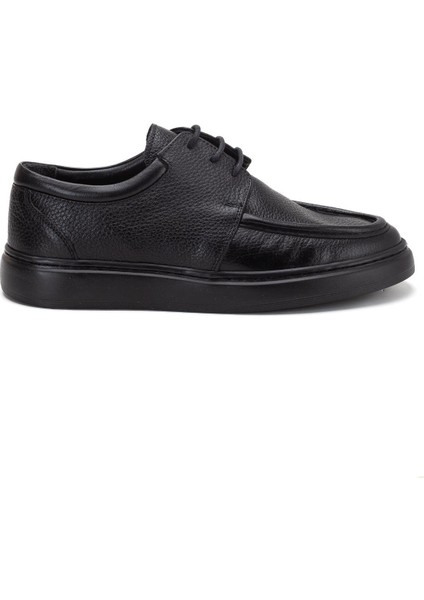 Hakiki Deri Erkek Casual Ayakkabı Siyah Bağlı Eva Taban modelleri