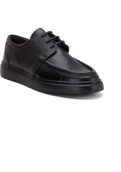 Hakiki Deri Erkek Casual Ayakkabı Siyah Bağlı Eva Taban fırsatları