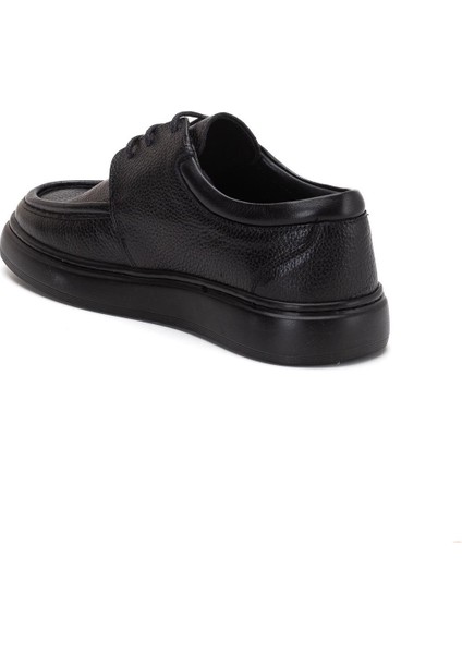 Hakiki Deri Erkek Casual Ayakkabı Siyah Bağlı Eva Taban indirimleri