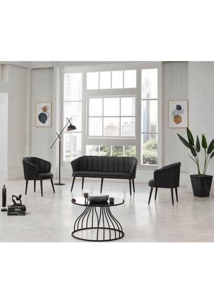 Deri Ofis Büro Koltuğu ve Sehpa