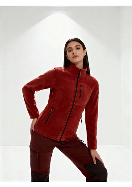 Kadın Extreme Rüzgar Geçirmez Cepli Outdoor Tam Fermuarlı Polar Ceket W223-33 fırsatları