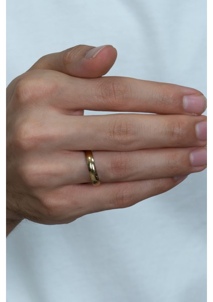 Kişiye Özel Isim Yazılı 4mm Bombeli Parlak Erkek Kadın Çelik Alyans Yüzük CL18KO fiyatları